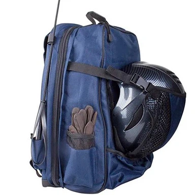 Backpack Eachaíochta le clogad mogalra